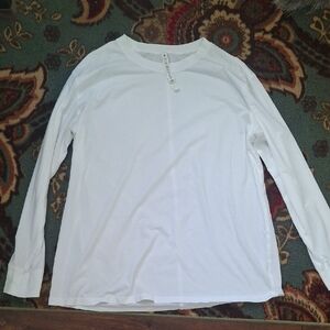 lululemon athletica Women Classic White Long Sleeve Tee Size 12